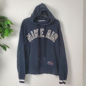 Vintage Nike Air Spellout Logo Y2K Hoodie Black Size Small